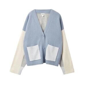 COS Cashmere Contrast Panel Cardigan – Size XS